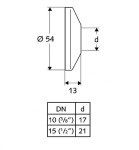 SCHELL - Příslušenství Standardní posuvná rozeta průměr 54 mm, chrom 624020699