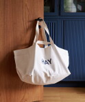 HAY Bavlněná taška Weekend Bag L Electric Blue, modrá barva, textil