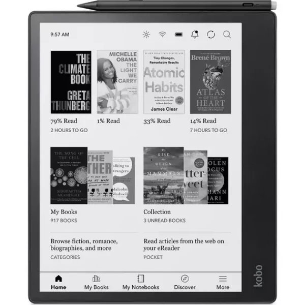 Kobo Elipsa 2E + stylus černá / Čtečka e-knih / 10.3" / E-ink / 1404×1872 / 32GB / Wi-Fi / BT / USB-C (N605-KU-BK-K-BU)