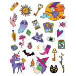 Jiri Models Jiri Models, 4660-6, Velké omalovánky se samolepkami, Čarodějnice