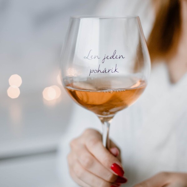 Bella Rose Velká sklenice na víno Len jeden pohárik - SK, čirá barva, sklo, 610 ml