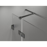 MEXEN/S - Lunar T sprchový kout dveře křídlové pravá 115 x 70, transparent, grafit kartáčovaná 834T-115-070-66-00-P