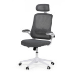 Kancelářská židle, houpací mechanismus, šedá síťovina, KA-Q843 GREY
