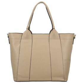 Trendy dámská kožená kabelka do ruky Rosalyn, béžová