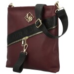 Stylová dámská koženková crossbody kabelka LB Alysia, vínová