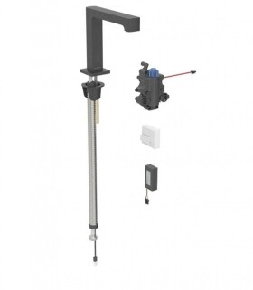 GEBERIT - Brenta Termostatická elektronická umyvadlová baterie, bateriové napájení, easy to clean, matná černá 116.198.14.1