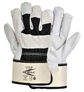 Rukavice Cofra Denim* Barva: Bílá;Černá, Velikost rukavic: 10 G126_DD00_Z10