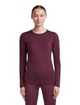 Dámské merino triko dlouhý rukáv ICEBREAKER Wmns 200 Oasis LS Crewe, Dark Berry velikost: XS
