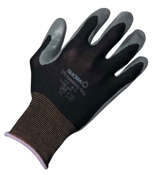 Pracovní rukavice Showa Nitril Fit 370 - rukavice s elastickým základem z nekonečného vlákna nylonu Velikost rukavic: 7/M C39626