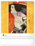 Nástěnný kalendář Gustav Klimt 2025, 30 34 cm