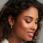 Royal Fashion stříbrné náušnice GU-DR23081E-SILVER-MOONSTONE-TOPAZ