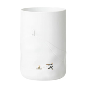 Räder Porcelánová váza Dog Sled, bílá barva, porcelán