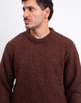 Edwin Dun Textured Sweater Rum Raisin garment washed L
