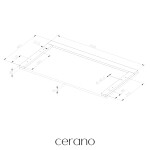 CERANO - Deska pod umyvadlo Navira Pro - dub medový - 100x3,6x46 CER-8050BD7595