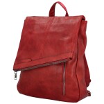 Trendy dámský koženkový kabelko-batůžek Alphonse, červený