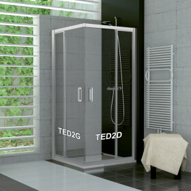 SanSwiss TED2G 0750 01 07 Levý díl sprchového koutu 75 cm, matný elox/sklo