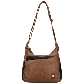 Trendy dámská koženková crossbody kabelka Bonista, khaki