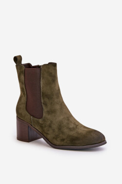 Boty na podpatku M708 zelené - Step in style 37