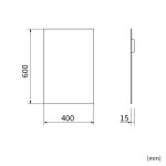 Erga Rectangle, obdélníkové zrcadlo 40x60 cm, ERG-V01-RECTAGLE-4060-CL