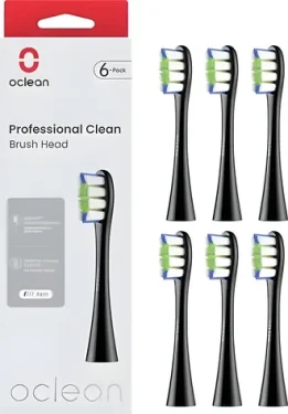 Oclean Professional Clean Brush head P1C5 černá (6ks) / Náhradní hlavice / sonické kartáčky Oclean / medium (P1C5 B06)