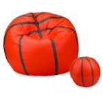 FRONTI Sedací vak - míč basketballový + taburet - červený