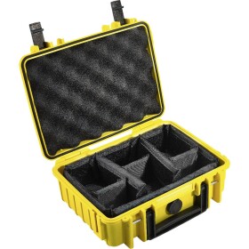 B & W International outdoor.cases Typ 1000 kufřík na kameru vodotěsné - B&W Outdoor Case Type 1000 yellow, padded 1000/Y/RPD