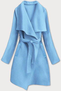 Dámský kabát model 18459463 - MADE IN ITALY Barva: odcienie niebieskiego, Velikost: ONE SIZE
