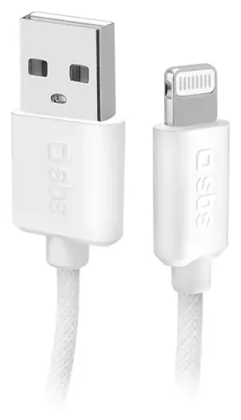 SBS bílá / Datový kabel / USB-A - Lightning / MFI / 10 W / 1,5 m