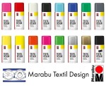 Marabu Textil Design Spray 150 ml – černá 073. Barva na textil ve spreji, akrylový sprej na tkaniny, šablony na textil, dekorace oděvů, praní 30 C naruby, Německo