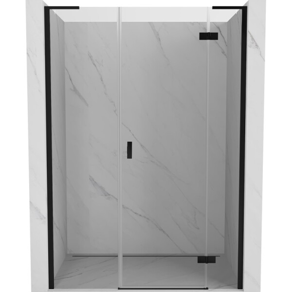 MEXEN/S - Mist-H L sprchové dveře křídlové pravé 150, transparent, černá 8A5L-150-001-70-00-P