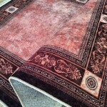 DumDekorace Vintage vínový koberec s jemným vzorem Šířka: 120 cm | Délka: 180 cm