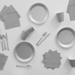 Příbor plastový stříbrný 24 ks Příbor plastový stříbrný 24 ks