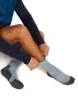 ICEBREAKER Mens Mer Hike+ Light Crew, Flint Blue/Obsidian (vzorek) velikost: M