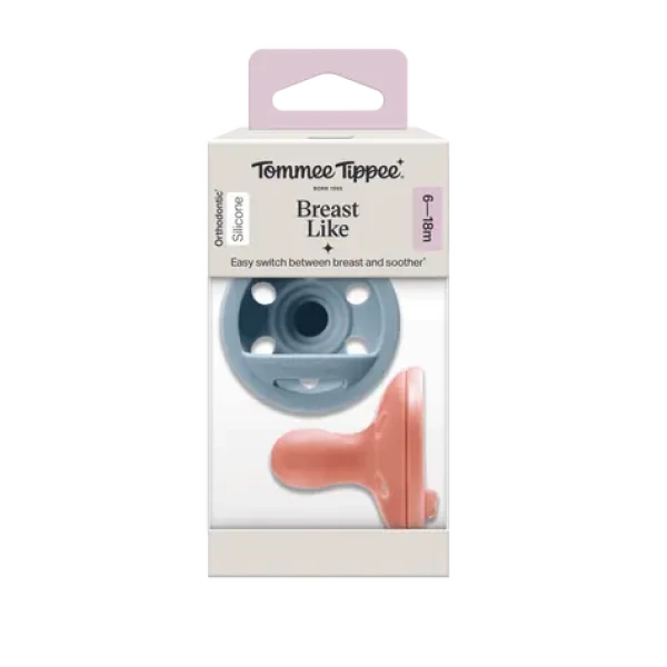 Tommee Tippee Silikonový Dudlík Breast-like 6-18m, 2 ks (433628)