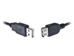 Gembird CCP-USB2-AMAF-6 Kabel USB A-A 1,8m 2.0 prodluž,HQ Black,zlac.kont.