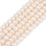 Přírodní sladkovodní perla - smetanově bílá - 7 ~ 8 mm - třída AAA - 1 ks