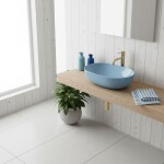 REA - Umyvadlo na desku LISA L.BLUE SHINY REA-U6620