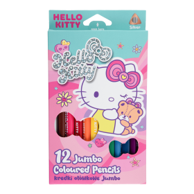Colorino pastelky trojhranné JUMBO, Hello Kitty, 12 barev