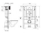 KLUDI - Unifix Předstěnová instalace pro závěsné WC, výška 82 cm 79100