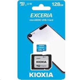 KIOXIA EXCERIA microSDXC 128GB + adaptér / Class 10 / UHS-I U1 / čtení: 100MBs (LMEX1L128GG2)