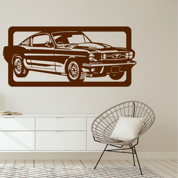 Samolepka Ford Mustang Barva: hnědá, Velikost: 80 x 37 cm