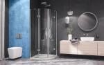 Aquatek EXTRA S7 90 cm CHROM Sprchová zástěna čtvrtkruhová