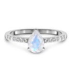 Royal Fashion stříbrný prsten GU-WR-334-SILVER-MOONSTONE-TOPAZ Velikost: 9 (EU: 59-60)
