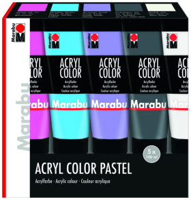 Marabu Acryl Color sada 5 x 100 ml pastelové barvy