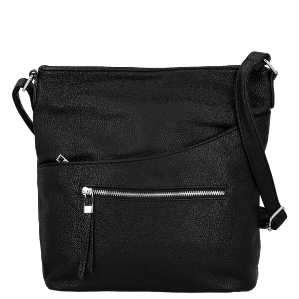 Trendy dámská koženková crossbody kabelka Lima, černá