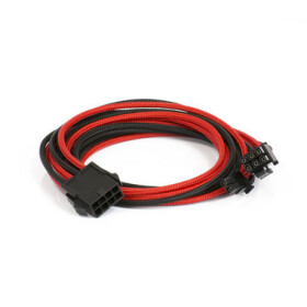 Phanteks prodlužovací kabel 6+2-pin PCIe, 500mm - černý/červený PH-CB8V_BR
