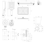 Kielle - Vega Sprchový set s baterií pod omítku, pro 2 spotřebiče, s příslušenstvím a tělesem, matná černá 20618SP34