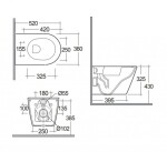 KLUDI - Resa R Závěsné WC, Rimless, Spiralflush, matná černá 23WCW0239