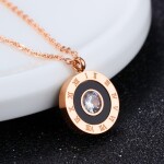 Ocelový náhrdelník se zirkony Zacaría Gold - chirurgická ocel, Zlatá 40 cm + 5 cm (prodloužení)