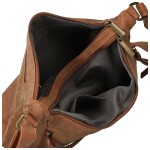 Trendy dámská koženková crossbody kabelka Estina, hnědá
